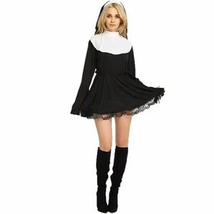 Nuevo vestido de encaje hasta la rodilla de manga larga fiesta de Halloween Cosplay monjas bata estilo Sexy para personajes de TV de Anime Medieval Animal - Product Image 4
