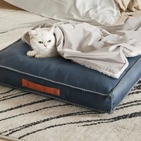 Cama de Lujo para Mascotas de Piel Sintética al por Mayor, Colchoneta para Dormir para Perros, para el Hogar, Viajes y Exteriores, Cojín Personalizado de Fábrica OEM