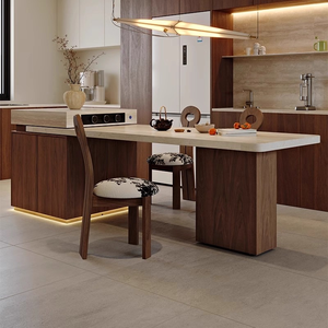 <span class=keywords><strong>Isla</strong></span> de Cocina Extensible de Estilo Medieval Francés, con Encimera de Piedra, Multifuncional, con Placa de Inducción, Mueble para Apartamento, Villa u Hogar - Product Image 1