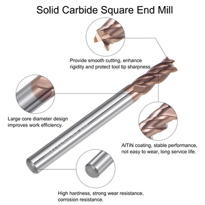 Chất lượng cao hrc55 End Mill 1/2/3/4mm dia. tungsten carbide 4 sáo vuông endmill Máy cắt cho thép khác nhau và thép không gỉ - Product Image 2