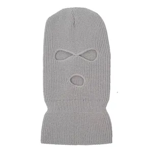 2023 en plein air pas cher tricoté balaclava hat personnalisé trois 3 trou ski maskss beanie /ski chapeau balaclava unisexe