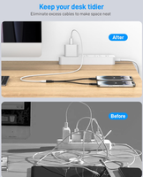 Câble de charge USB C femelle vers double port mâle Type C (uniquement pour la charge, ne peut pas transmettre de données)