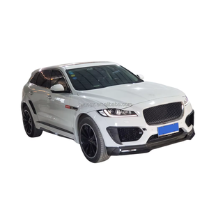 Kit de carrocería de fibra de carbono para <span class=keywords><strong>Jaguar</strong></span>, 2015-2020, estilo LUMA, guardabarros anchos, difusor delantero, faldones laterales, alerón trasero, parachoques de coche - Product Image 2