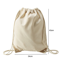 Sac à dos scolaire en toile de coton écologique avec impression de logo personnalisé, léger et réutilisable, sac de sport pour hommes et femmes