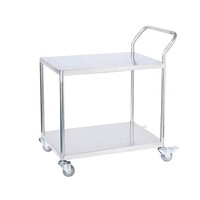 Chariot en acier inoxydable, design contemporain silencieux, pour hôpitaux, écoles, salles à manger, laboratoires, résistant à la corrosion, aux acides et aux bases