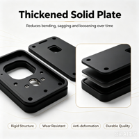 Placas Delanteras y Traseras de Acero Inoxidable Orbita para Cerradura Inteligente con Soporte para Tarjetas Mi/RFID/TEMIC/IC/Magnéticas, Negro/Blanco