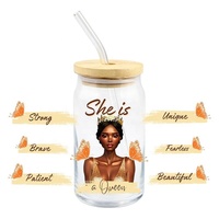 Venta caliente Uv Dtf Stickers Listo para transferencias para 16 20Oz Tazas Botellas Black Girls Impermeable Uv Dtf Cup Wrap Calcomanías