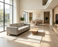 Juego de Sofás Modernos para Hotel con Estructura de Madera Ecológica y Duradera, Diseño CAD, para Dormitorio, Comedor, Áreas Públicas y Uso Comercial
