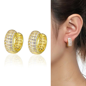 Orecchini a Cerchio Geometrici Rotondi per Donne, Accessori per Orecchie Vintage Semplici per Uso Quotidiano - Product Image 4