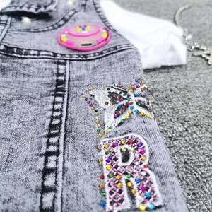 2022 High Quality Children Clothes <b>Girls</b> Kids Denim <b>Skirts</b> Children Clothes Set Summer - Product Image 4