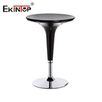 Ekintop Ensemble table et chaises de bar en ABS de haute qualité Tabouret de bar à hauteur réglable Table de bar ronde simple haute pour la cuisine