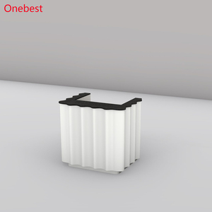 New đánh bóng nhỏ gọn kích thước nhỏ đứng bàn tiếp tân trắng Faux đá LED phía trước truy cập giải pháp cho phòng khám sử dụng - Product Image 4