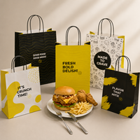 Bolsa de Papel para Pastelería, Panadería y Repostería, de Lujo, Biodegradable, Ecológica, con Asa Retorcida, Resistente a la Grasa y al Aceite, Estándar Profesional
