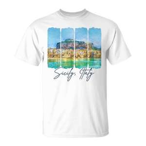T-shirt souvenir de voyage en Italie, Sicile, pour adulte, unisexe, taille moyenne - Product Image 1