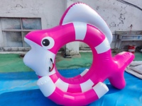 Anneau de piscine gonflable en PVC en forme de poisson |   Obstacle flottant en forme de poisson pour parc HTH WP260731E