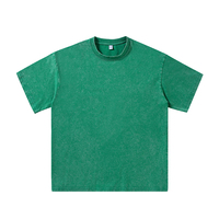 T-shirt en pur coton avec logo personnalisé, col tombant, coupe ample, manches courtes, uniforme de classe, vintage, lavé, coton 240G