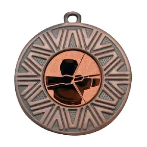ميدالية رماية مخصصة رخيصة ذات جودة كبيرة تذكارية بالمينا الناعمة مع شريط