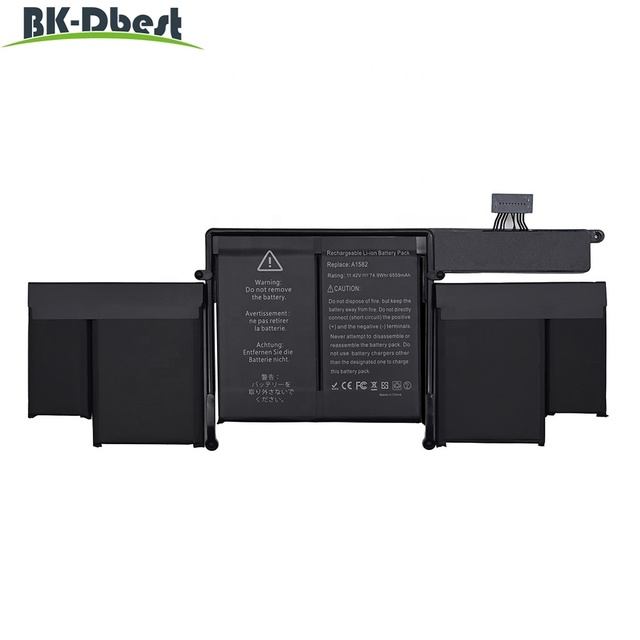 BK-Dbest Best Quality High Capacity Rechargeable 74.9Wh 6560mAh A1582 Laptop Battery for Macbook Pro 13 A1502 Year Early 2015
