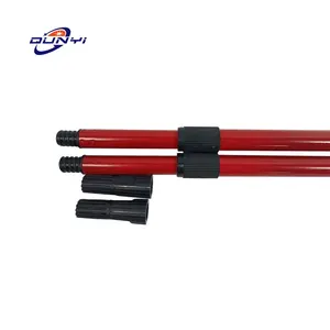 Pó revestido metal telescópico pólo para pintura rolo limpeza janela raspador extensão Rod Mop Handle