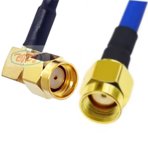 Nhà máy cung cấp RP SMA Nam để RP SMA nam 90 độ cắm cáp đồng trục rg402 rg141 RF mở rộng Pigtail RF Coax lắp ráp Cáp - Product Image 3