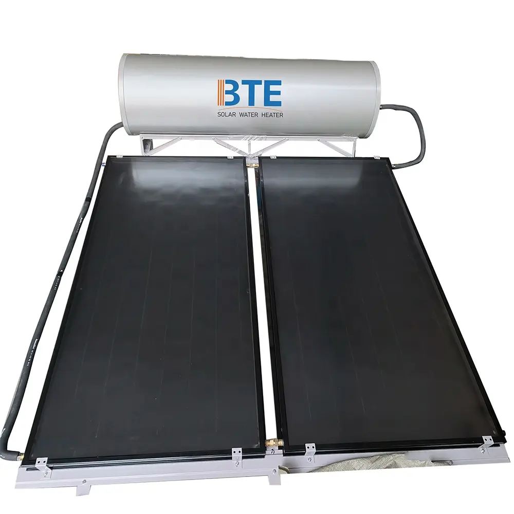 نظام سخان المياه بالطاقة الشمسية لوحة مسطحة ضغط غلاية الشمسية بسعة 300 لتر للبيع بالجملة للفنادق من الصين