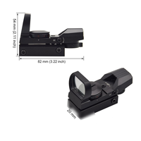 Optique de chasse, viseur à points rouge et vert pour 11 mm/20 mm HD101, viseurs optiques réfléchissants à quatre points, étanches et résistants aux chocs