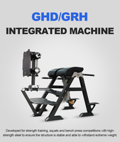 Réglable 2-en-1 Glute Ham Developer Reverse Hammer GHD Training Chair Banc romain en acier durable avec caractéristiques de sécurité