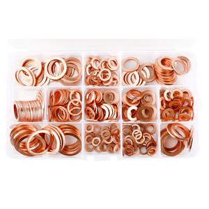 Kit de Surtido de Anillos de Sellado y Arandelas de Cobre Sólido LangelTEC Automotriz, 375 Piezas, 15 Tamaños, para Tornillos de Cárter de Aceite, Herramientas para Vehículos - Product Image 2