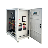 Régulateur de tension automatique triphasé AC SVC, stabilisateur 80KVA, haute efficacité, cuivre, certifié CE, modèle SBW