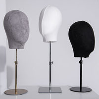 Mannequin en fibre de verre à succès, modèle de torse, présentoir de table, support de présentation de chapeau, perruque, velours, support debout