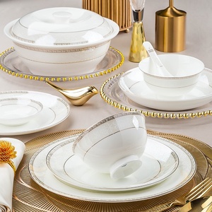 Service de table en céramique de Jingdezhen, vaisselle domestique en porcelaine fine, assiettes et bols de style nordique, cadeau, vente en gros - Product Image 4