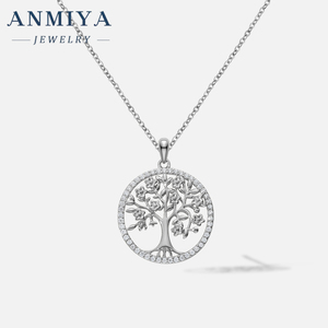 Nouveau design personnalisé <span class=keywords><strong>de</strong></span> bijoux en <span class=keywords><strong>argent</strong></span> Sterling pour femmes <span class=keywords><strong>collier</strong></span> <span class=keywords><strong>arbre</strong></span> <span class=keywords><strong>de</strong></span> <span class=keywords><strong>vie</strong></span> personnalisé pour cadeau <span class=keywords><strong>de</strong></span> famille pour couple - Product Image 2