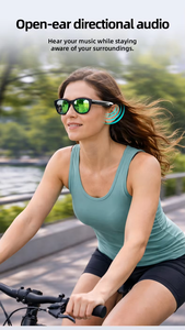 Lunettes Intelligentes en Gros d'Usine à Prix Abordable avec Assistant Vocal IA, Appel Bluetooth, Lunettes Audio Intelligentes à Verres Photochromiques et Fonction FM - Product Image 1