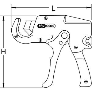 KS TOOLS Pistolet à découper les tuyaux en plastique, Ø 6-35mm, 190mm - Product Image 3