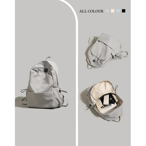 Student <b>Backpack</b> 15 Inches Solid Color Unisex High <b>School</b> College Laptop Bag Everyday Use - Product Image 4