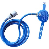 Accessoires de robinet de salle de bain, fixation de douche, outil de bain pour animaux, grand pulvérisateur et brosse de nettoyage 2-en-1, kit de toilettage pour animaux