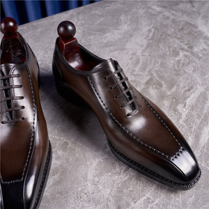 Chaussures habillées Oxford italiennes haut de gamme pour hommes, à lacets, pour mariage et bureau, qualité supérieure, marque de prestige - Product Image 4