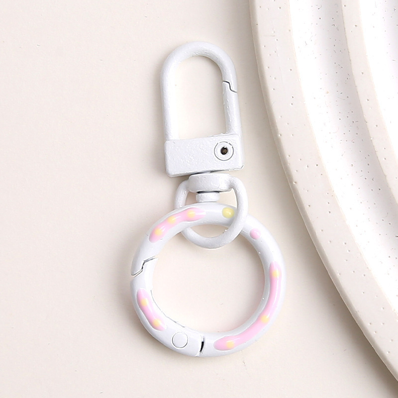 Taille 9 - Loquet de porte à ressort en forme de beignet blanc