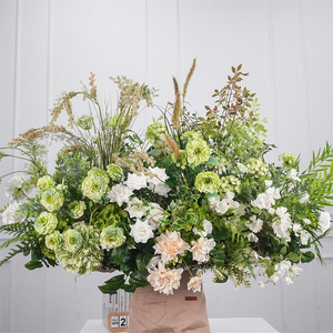 <b>Artificial</b> green Wedding Aisles <b>Flowers</b> Arrangement Custom Silk Aisle <b>Flowers</b> for Entrance Decoration - Product Image 1