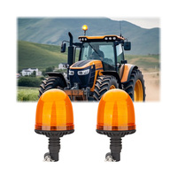 Feux de signalisation à LED Emark Amber 5 avec 5 modes de clignotement sélectionnables, type de base DIN, feux d'avertissement à LED