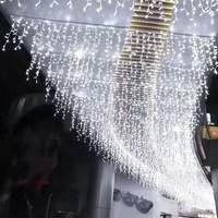 Lampu Tirai Es LED Tahan Air IP65 Warna Putih Hangat untuk Dekorasi Taman Restoran, Terlaris, Peringkat SATU, 50000