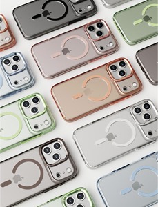 <span class=keywords><strong>Coque</strong></span> de téléphone magnétique <span class=keywords><strong>transparente</strong></span> antichoc <span class=keywords><strong>avec</strong></span> cadre d'objectif anti-jaunissement et béquille pour iPhone 17 - Product Image 2