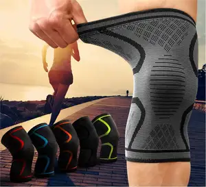 Özel Logo örme neopren sıkıştırma basketbol desteği ayak bileği dizlik/diz kol adam kadın Fitness spor koşu için