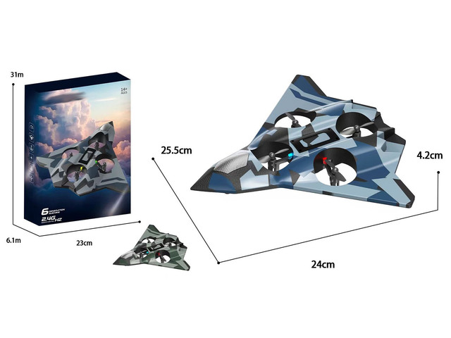 2.4G RC Foam Fighter Drone, Remote Control Airplane Toy, EPP Foam Stunt Plane for Kids