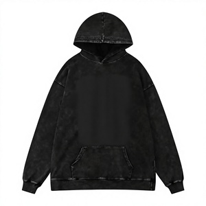 Sudaderas con Capucha de Algodón Premium al por Mayor, Lavado Ácido, Hombros Caídos, Oversize, de Alto Gramaje, con Logotipo Personalizado, Estampado Frontal, Transpirables, de Invierno, Unisex - Product Image 1