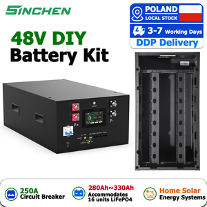 แบตเตอรี่ลิเธียม EU พร้อมส่ง แบบเรียงซ้อนแนวนอน 48V 51.2V กล่อง DIY พลังงานแสงอาทิตย์ Lifepo4 ชุดแบตเตอรี่ DIY ไม่มี BMS สำหรับ ESS - Product Image 1