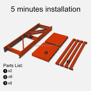 Étagères en acier réglables sans boulons, robustes, capacité de charge de 500 kg/étagère, système d'étagères de stockage industriel pour entrepôt - Product Image 4