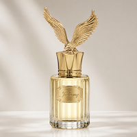 Capuchon de parfum en zamac en forme d'aigle doré, le plus vendu, capuchon de bouteille de parfum en métal de luxe, design de la série animale pour bouteille en verre FEA15, OEM