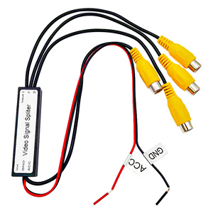 Répartiteur vidéo jaune de haute qualité 1 Point <span class=keywords><strong>3</strong></span> amplificateur vidéo de sortie pour accessoires vidéo d'appui-tête automobile - Product Image 2