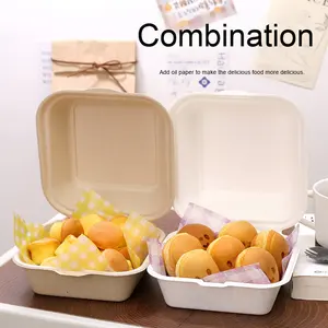 Boîte <span class=keywords><strong>de</strong></span> tiramisu <span class=keywords><strong>de</strong></span> célébrités sur <span class=keywords><strong>Internet</strong></span> Boîte à lunch biodégradable jetable pour dessert à emporter ou emballage cadeau - Product Image 1